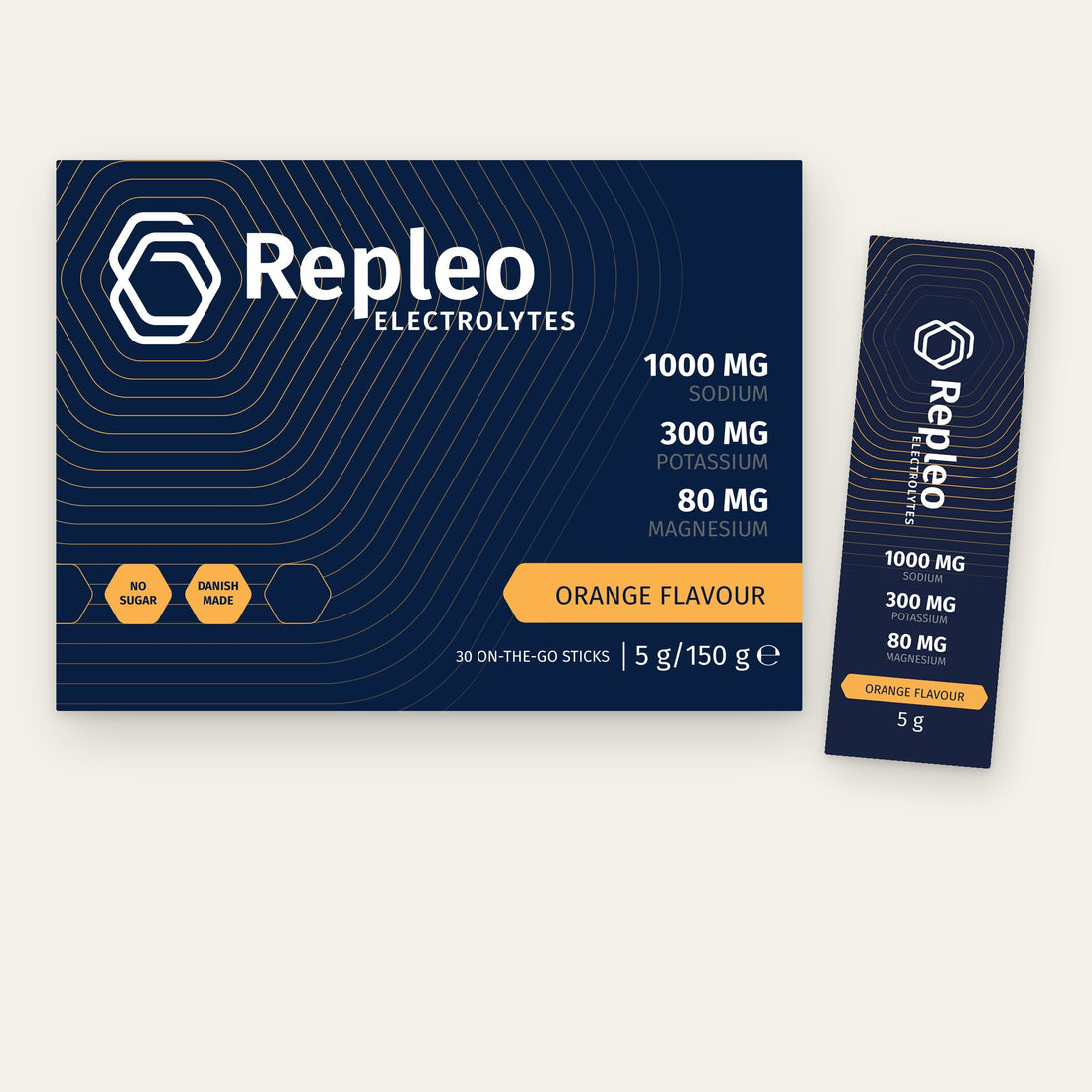 Repleo Orange electrolyte sticks, box of 30 with one stick